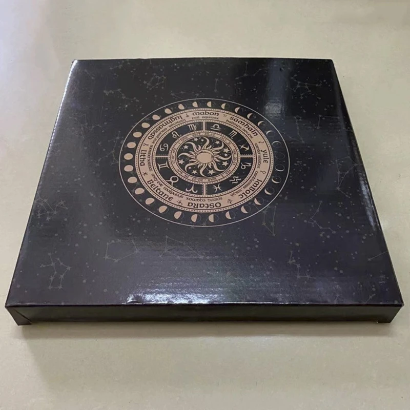 

Crystal Energy Disk Witch Divination Pendulum Board Annual Ring Oak Carving Astrolabe Altar Pendulum Prayer Ritual Props 77HC