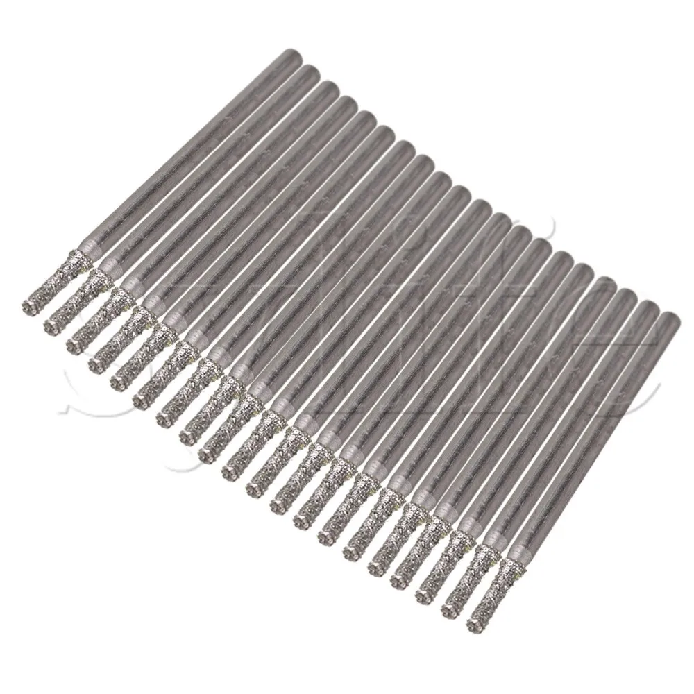 

20 x серебряные драгоценные камни, алмазные сверла для жемчуга, ювелирные изделия, Нефритовая гравировка 1,8 мм