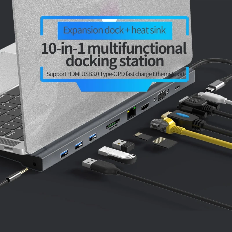 Набор контактов для тестирования 10 в 1 мульти Порты и разъёмы Usb C концентратор