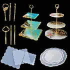 3-слойная подносы для фруктов Подставка, силиконовая форма, подставка для торта, Агат сделай сам, Хрустальная эпоксидная смола, посуда, украшение для дома