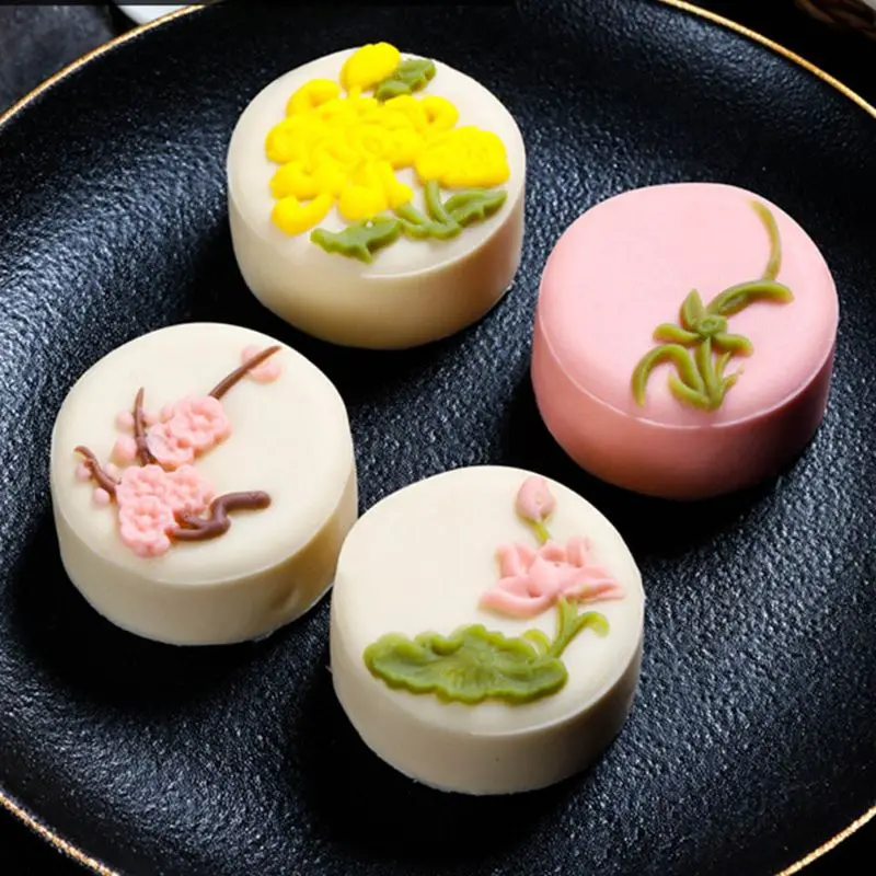 50 г луна торт плесень 4 сливы орхидеи марки Mooncake ручное давление кондитерские