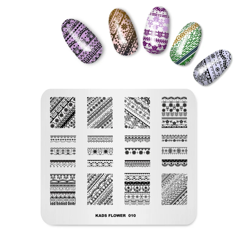 KADS Новое поступление цветок 010 серия кружева декоративные инструменты лак для