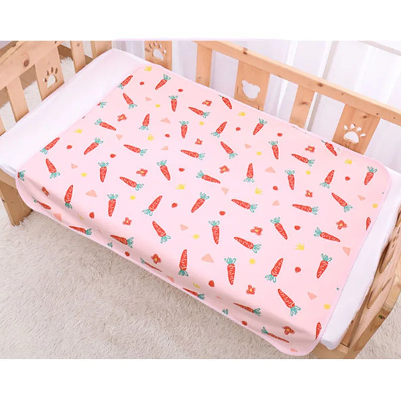 Cotton Baby Mattress Breathable Cartoon Printing Waterproof Sheets Diapers Pad Newborn Bedding | Мать и ребенок