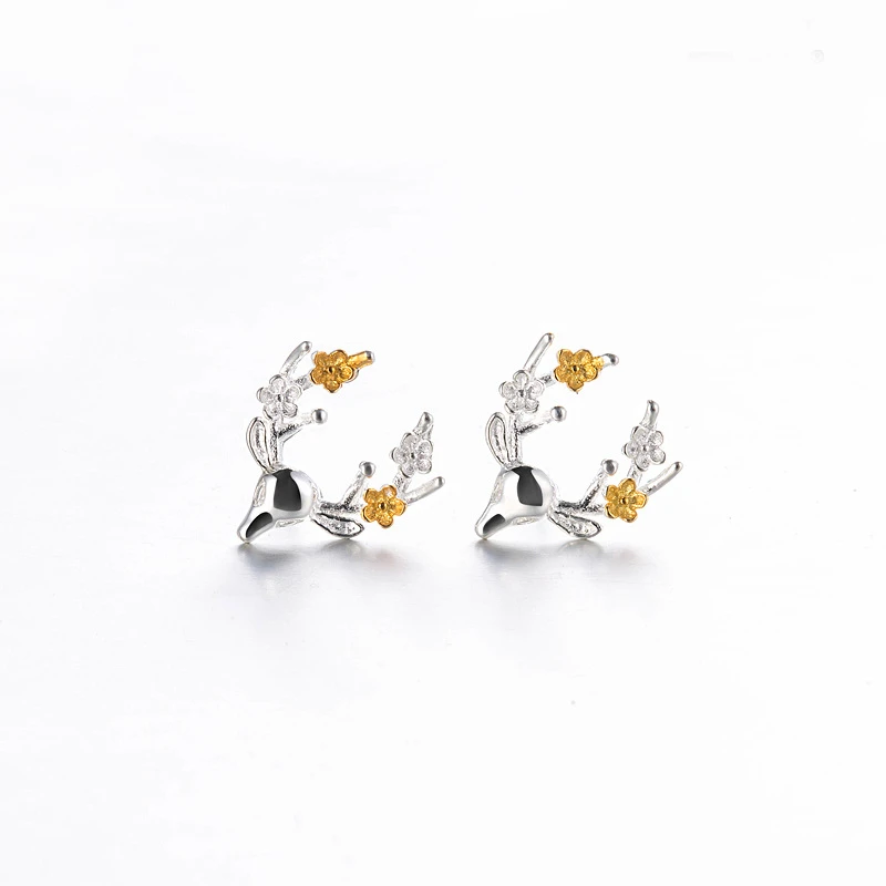 Модные серебряные подвески с оленем ожерелья цепочкой S925 ожерелье животными для