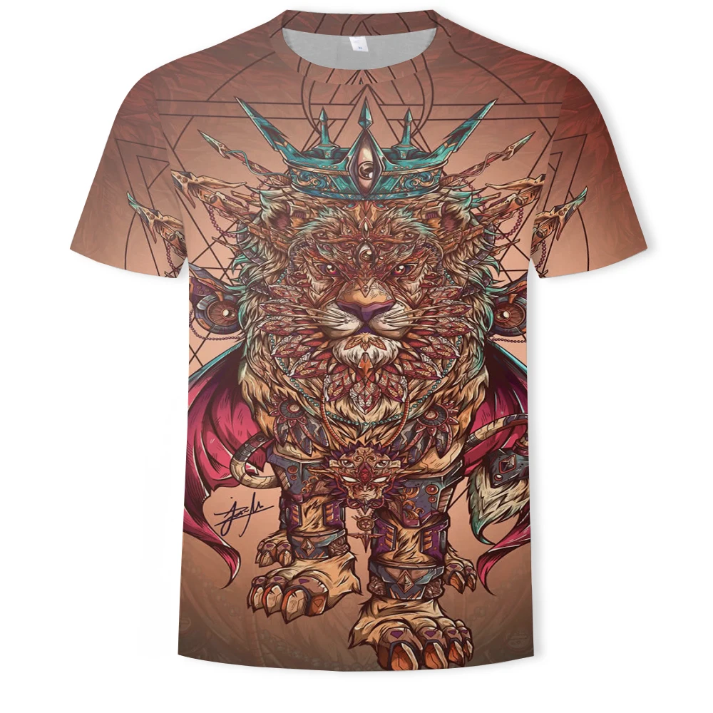 3D принтом мультфильмы животное Лев тигр уход за кожей лица для мужчин модные