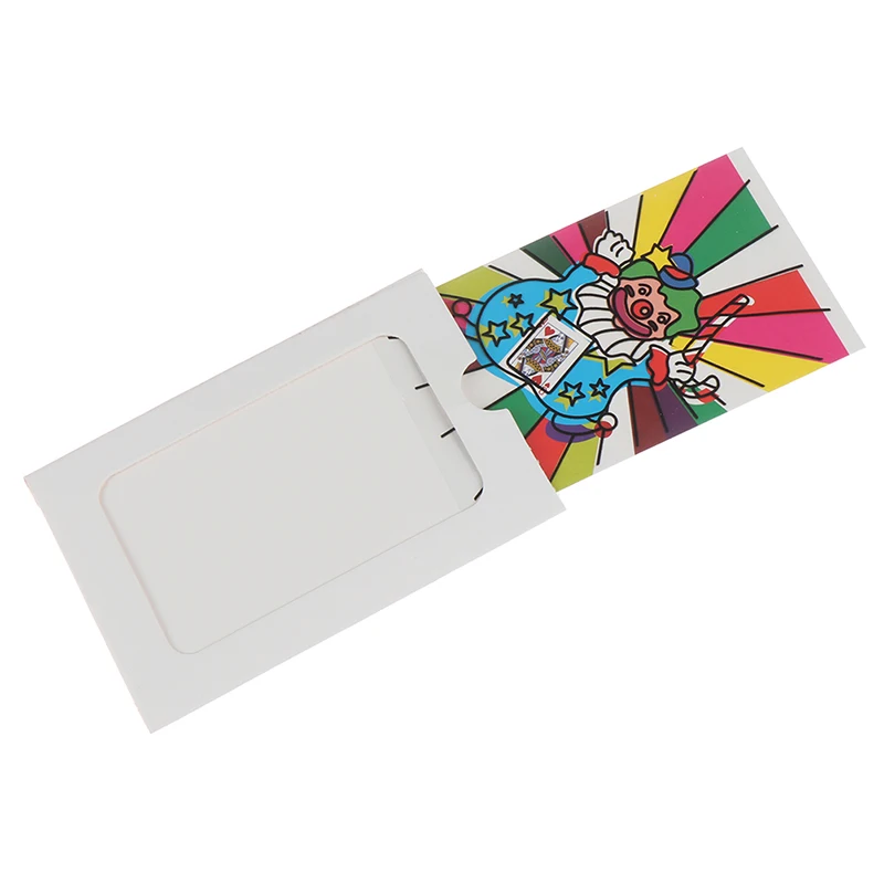 

Mini Size Changing Clown Color Card Magic Tricks Toys for Children Close up Stage Magic Props Easy to do Classic Toys Kids