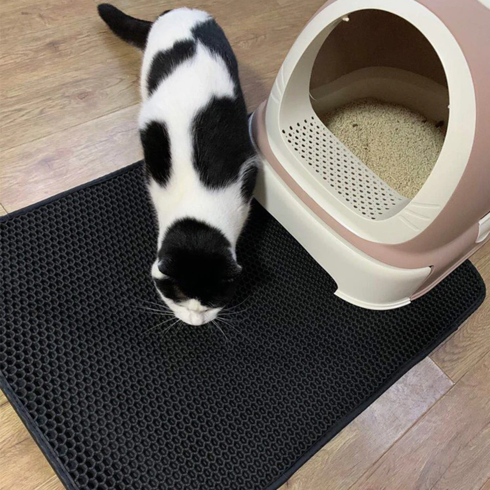 

Cat Litter Mat Double Layer Waterproof Pet Cat Litter Box Mat Katten Sand Tray Pad Filling Trapping Mat For Cats House Clean