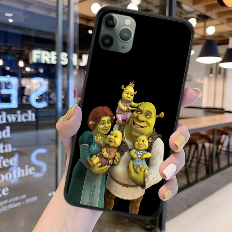 

Shrek Coon Cartoon Moive Phone Case For iPhone 11 Pro MAX SE 2020 7 8 Plus 12Pro Max XR XS 6 6S Black Soft Silicone Cover Copue
