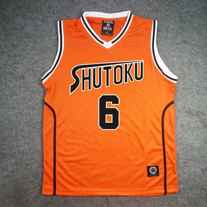 Аниме Kuroko No Basuke Shutoku Midorima Shintaro 6 # костюм баскетбольная майка Косплей Униформа
