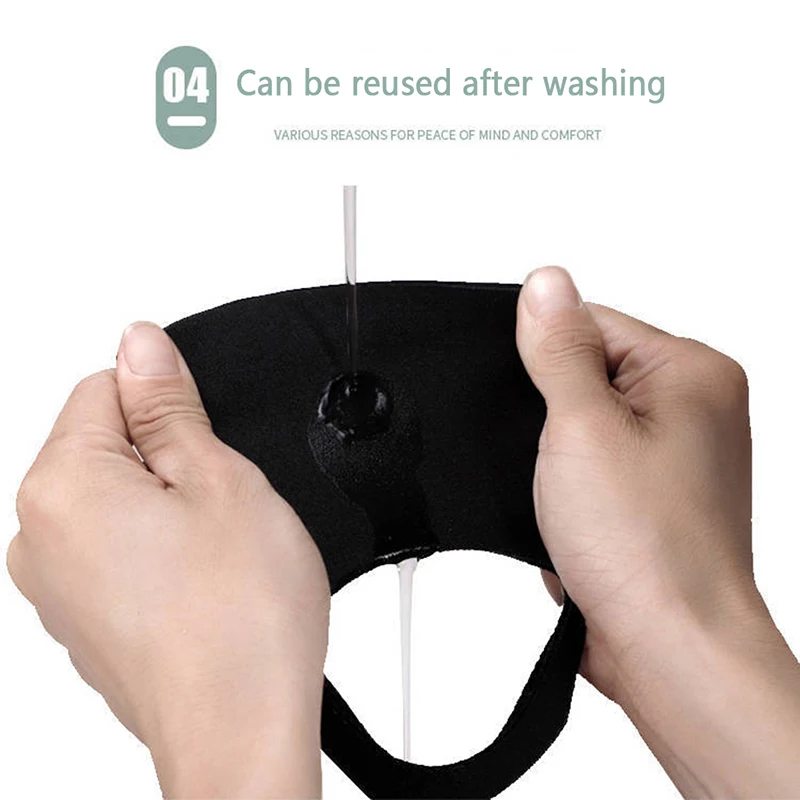 

1/10PCS Black Mouth Mask Breathable Unisex Sponge Face Mask Reusable Dust-proof Face Shield Wind Proof Mouth Cover -