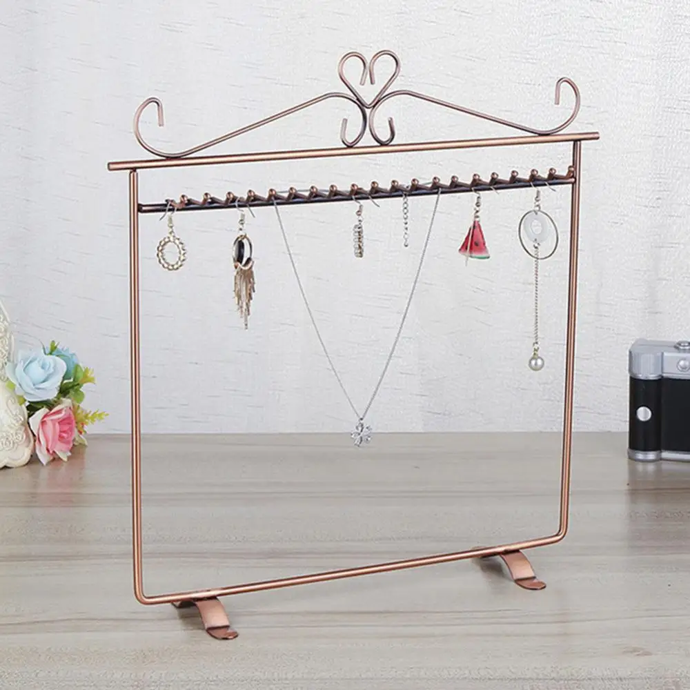 

Vintage Heart Jewelry Hanger Necklace Earring Metal Rack Display Stand Holder Necklace Display Rack Pendant Bracelet Stand 2021
