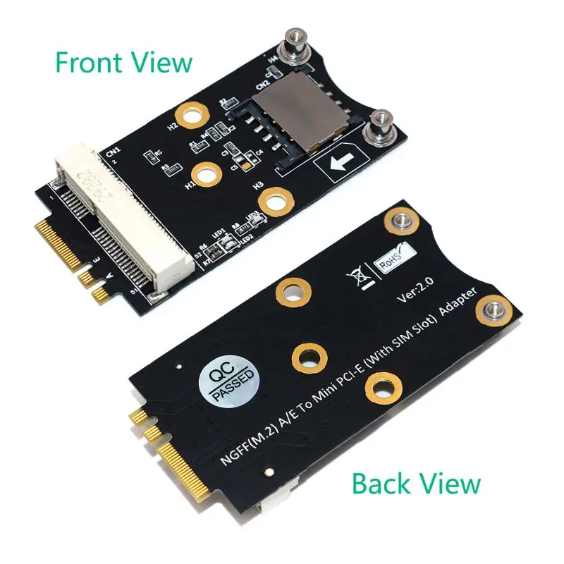 Mini PCI E к M.2 (NGFF) ключ A/E адаптер с слотом для sim карты WiFi WWAN LTE модуль 3G/4G чистая работа