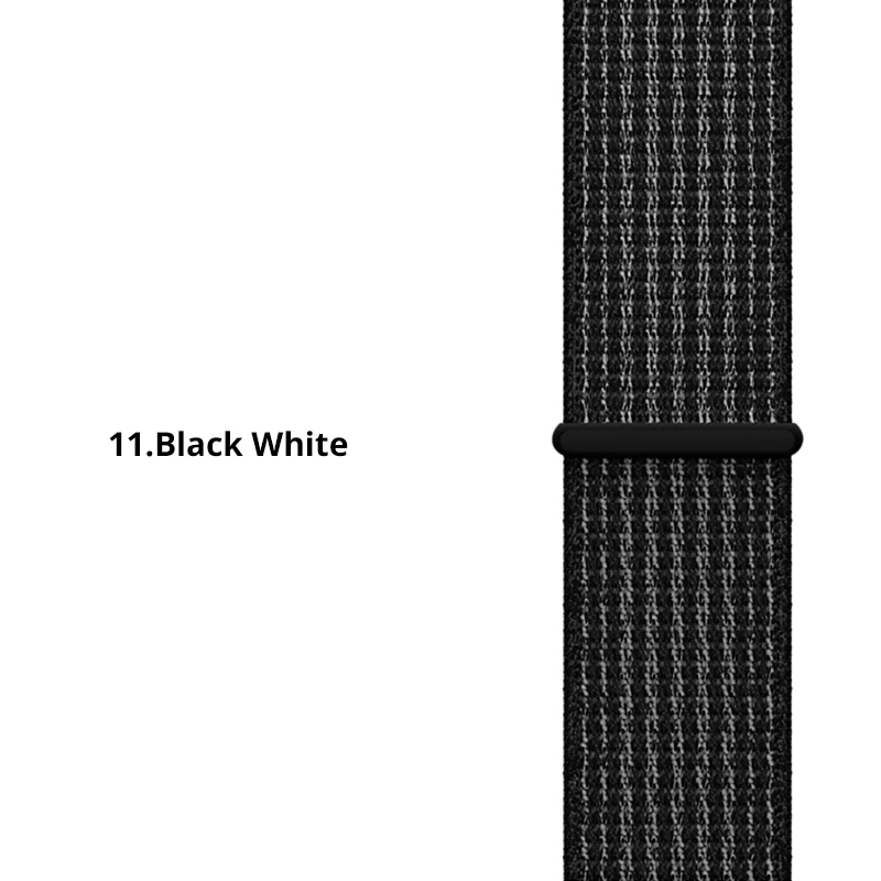 Black White 20/22 мм нейлоновый ремешок с петлей для часов samsung Galaxy Watch 42/46 мм ремешок gear S2 Classic S3 Frontier Amazfit ремешок для часов - Цвет ремешка: Black White