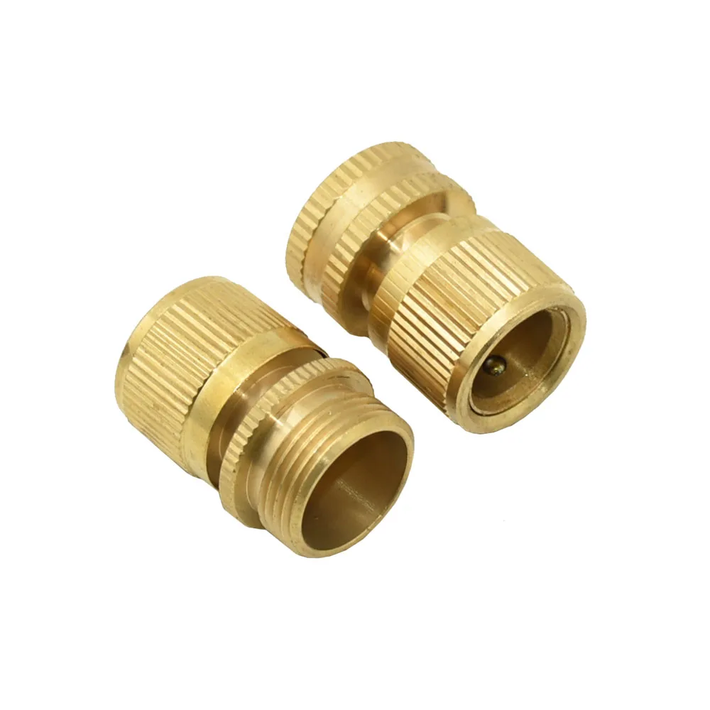 1pc Brass 1/2 3/4" Thread Quick Connector Garden Water Gun Connector Car Washing Machine Male/Female 1/2 3/4"  Tap adapter