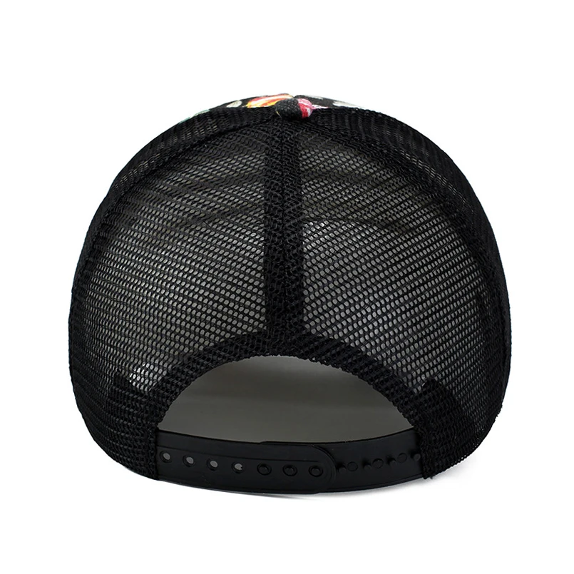 Новая летняя женская сетчатая дышащая бейсбольная кепка с цветочным принтом