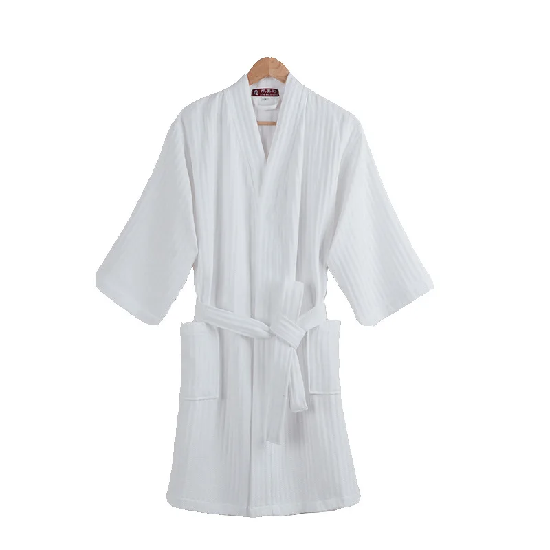 Lovers Summer Bath Towel Suck Water Kimono Robe Men Sexy Waffle Bathrobe Womens Dressing Gown Male Lounge Robes Good life | Дом и сад