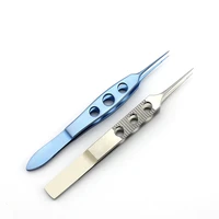 microscopic ophthalmic instruments fine tissue forceps non invasive forceps titanium alloy stainless steel middle hole