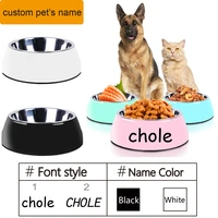 custom name for pets puppy pet bowls for dog feeding food doggy bowl drinking eco friendly stainless steel melamine dog bowls