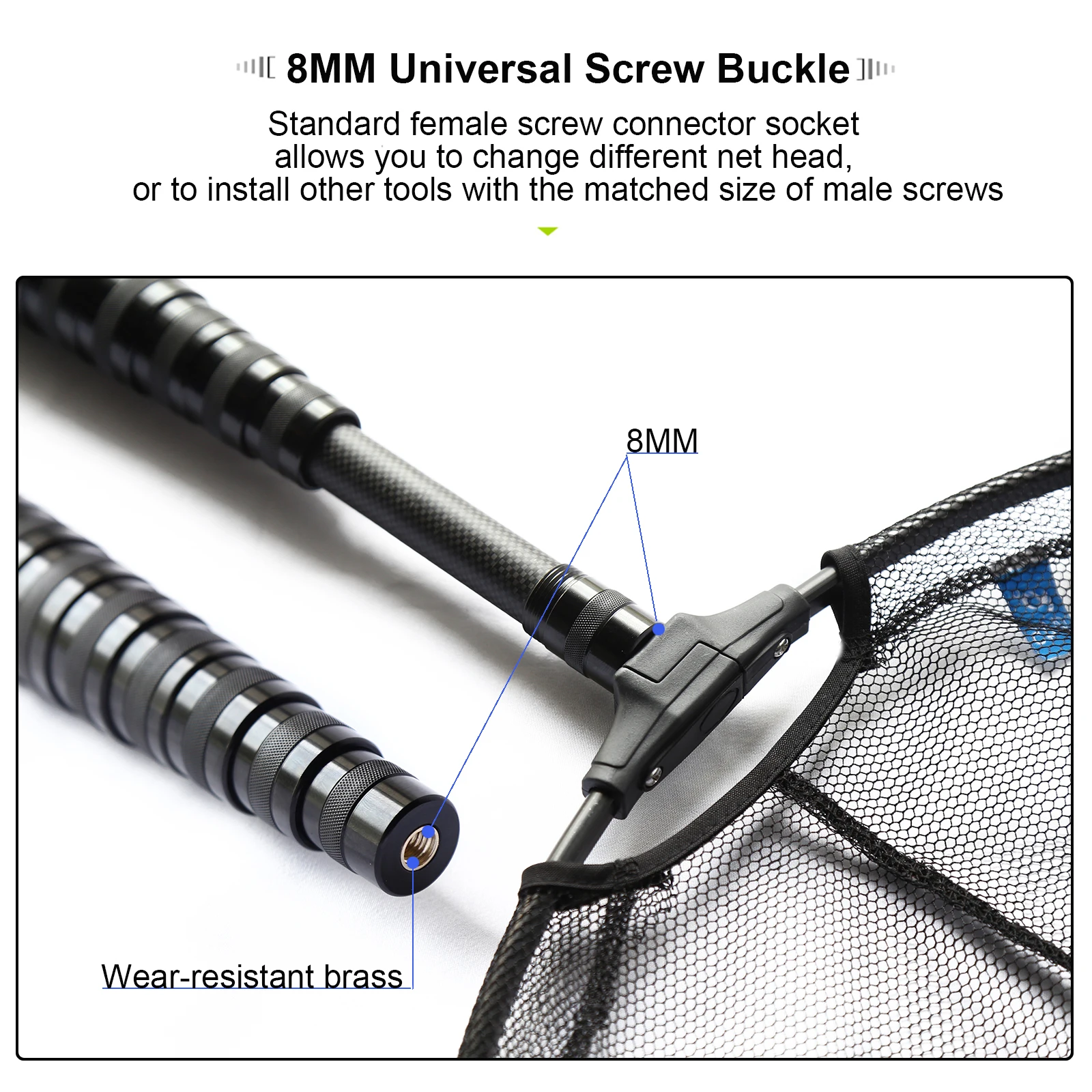 Карбоновая рыболовная сеть складная телескопическая 1 8-3 45 м | Спорт и развлечения