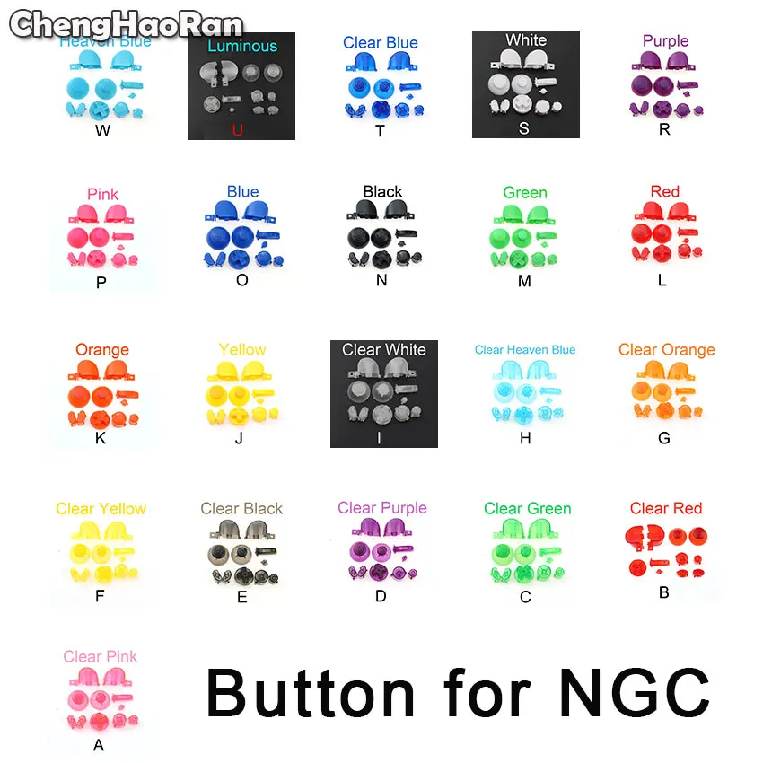 ChengHaoRan аналоговый джойстик колпачок кнопки кнопочные панели Y X A B Z s для Find Gamecube NGC