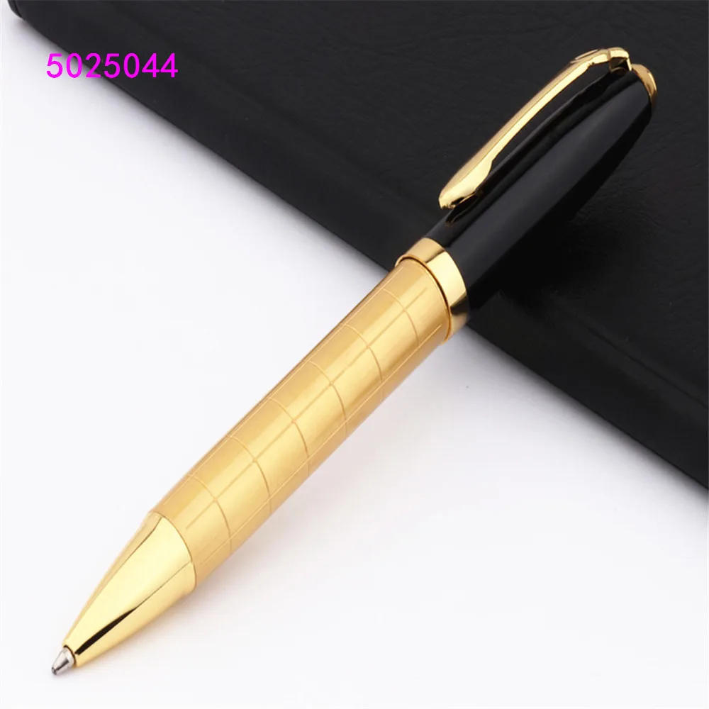 Роскошная качественная классическая шариковая ручка золотистого цвета со