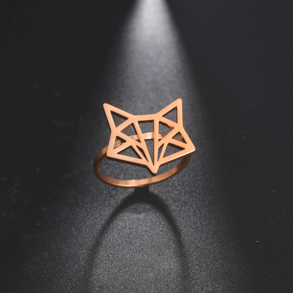 Кольца Skyrim с вырезами и изображением лисы для женщин девочек милые модные