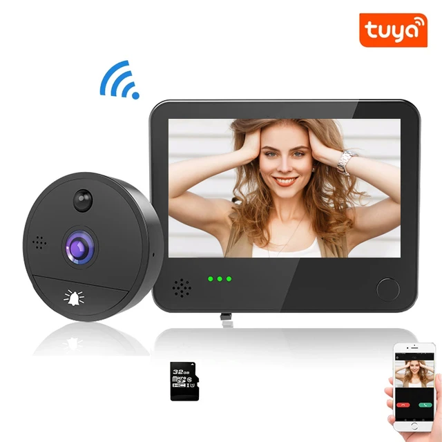

Умный видеодомофон с Wi-Fi, 1080P, ночным видением и датчиком движения