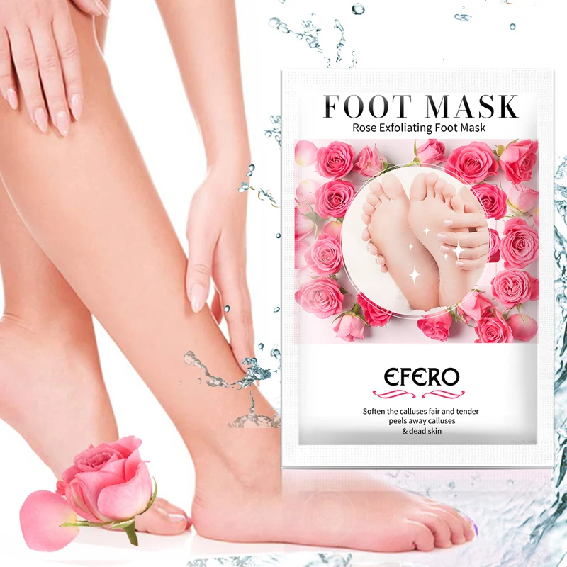 

EFERO 8Pack Feet Mask Socks for Pedicure Socks Exfoliating Foot Mask for Leg Peeling Dead Skin Moisturizing Whitening Foot Patch
