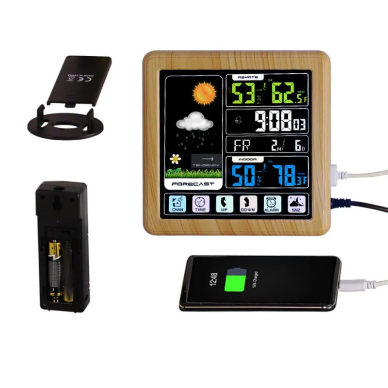 Многофункциональные часы с сенсорным экраном беспроводные Часы ЖК-дисплеем для