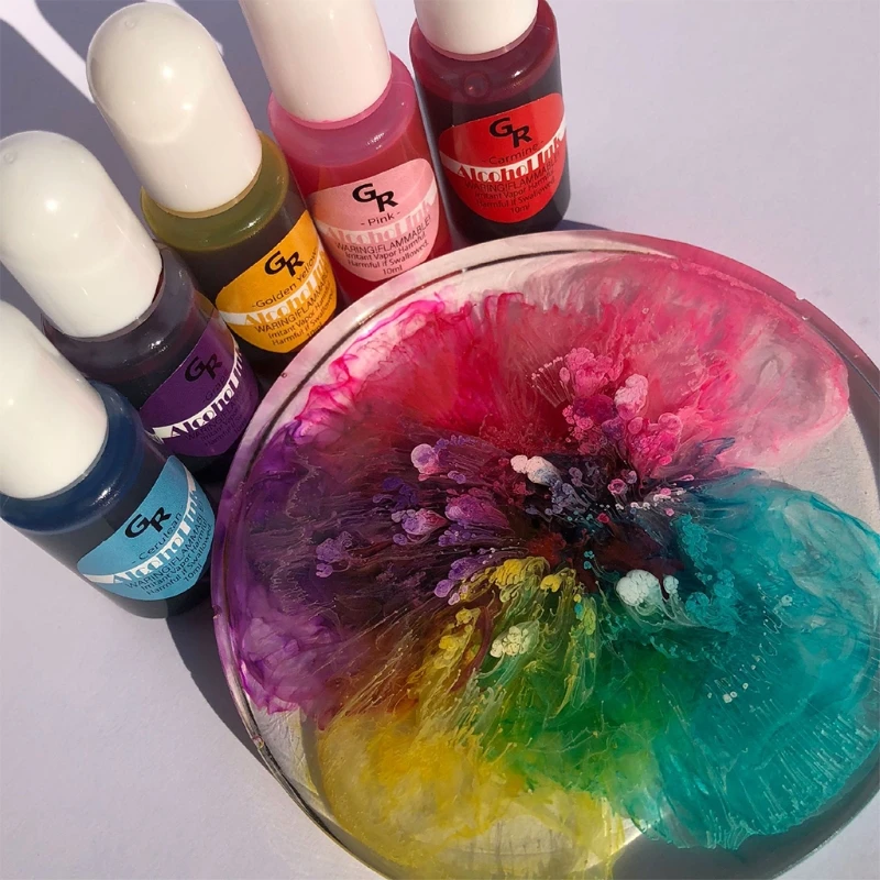 

25Colors DIY Craft Epoxy Resin Diffusion Pigment Alcohol Ink Liquid Colorant Dye