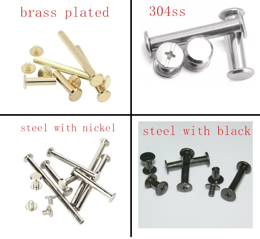 10-20 шт./лот винты с покрытием из нержавеющей стали/латуни/никелированные/черные