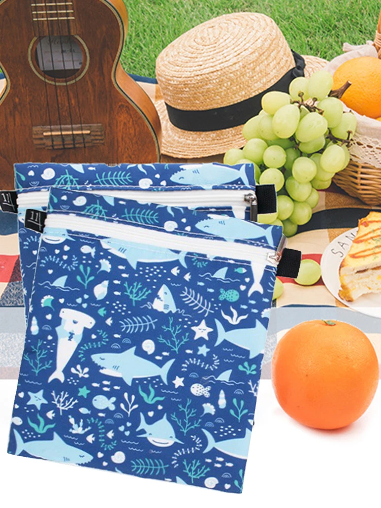2 шт. Детская сумка для хранения закусок Полиэстер Хлопок маленькая ручная