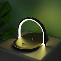 10w qi fast wireless charger table lamp phone holder night light pad phone stand desk lamp