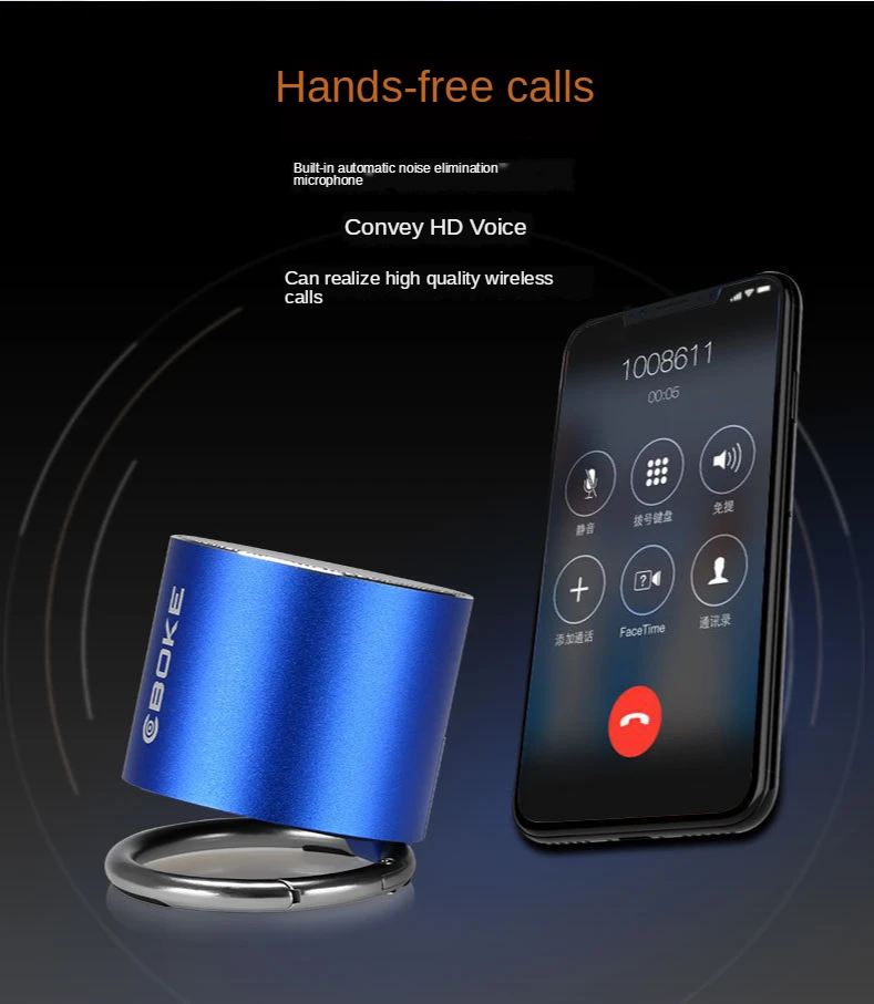 

Wireless Bluetooth Speaker Mini Cannon Outdoor Sports Portable Small Speaker Lanyard Noise Reduction Long Standby