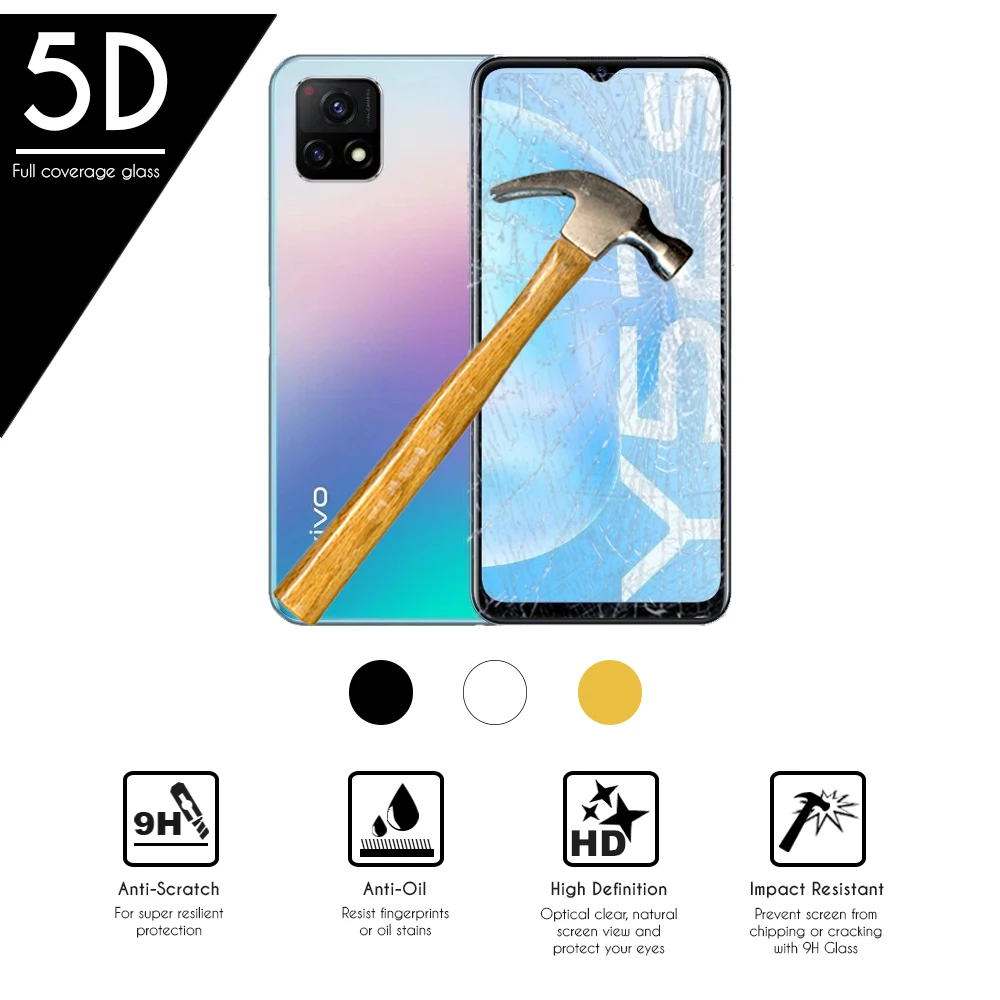 5D Полноразмерное закаленное защитное стекло для смартфона Y52s (5G) 6 58&quot | Мобильные