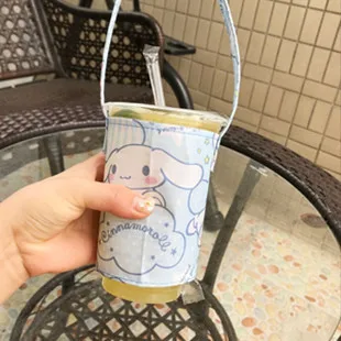 Cup sleeve B Pom Purin Защита окружающей среды мешок чашки ручные чашки напитков гидроизоляция портативный набор чашки в приемной сумке Snopy Dufy - Цвет: Cup sleeve B