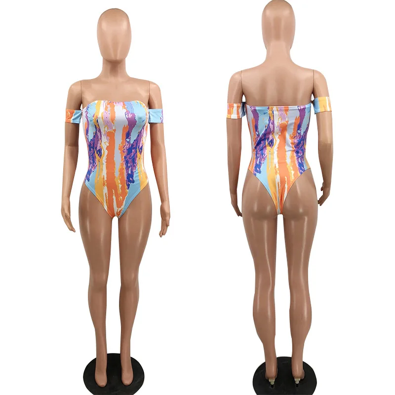 2020 Women Summer Bikini Set Sexy Beach Bohe Striped Print Long Sleeve Cloak +Swimsuits Two Piece Sets GL8374 |