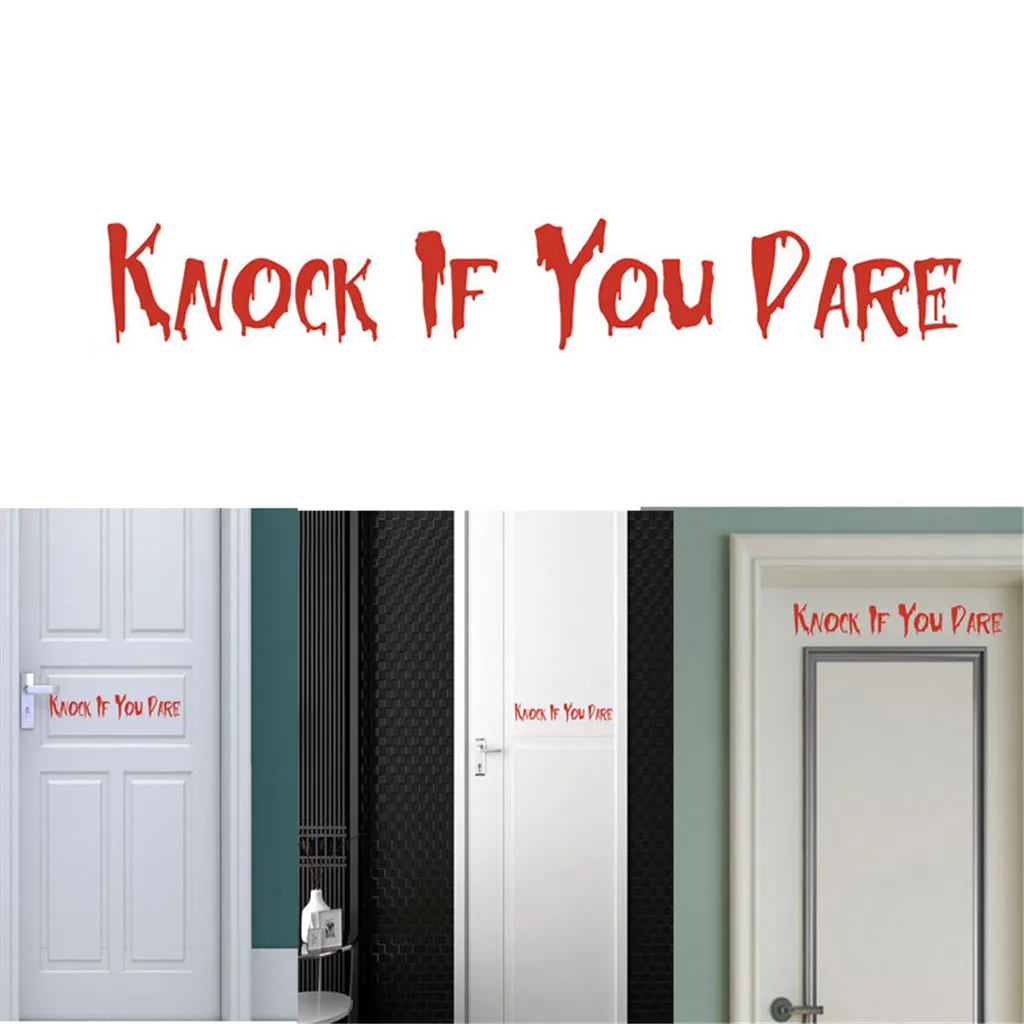 Хэллоуин ужас наклейка крови стеклянная дверная фон стикер стены украшения на