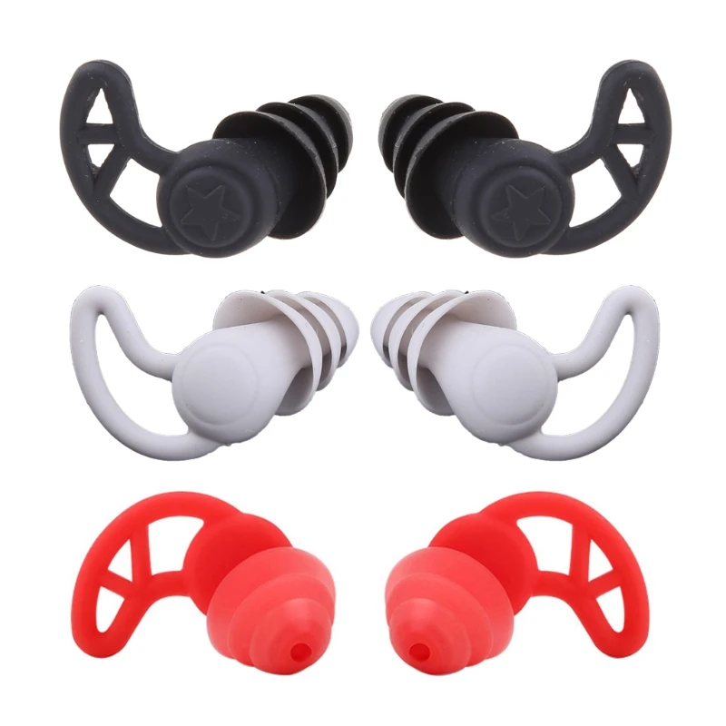

1 Pair Waterproof Silicone Moldable Noise Cancelling Sound Blocking Reduction Earplugs for Swimming Snoring Airplanes