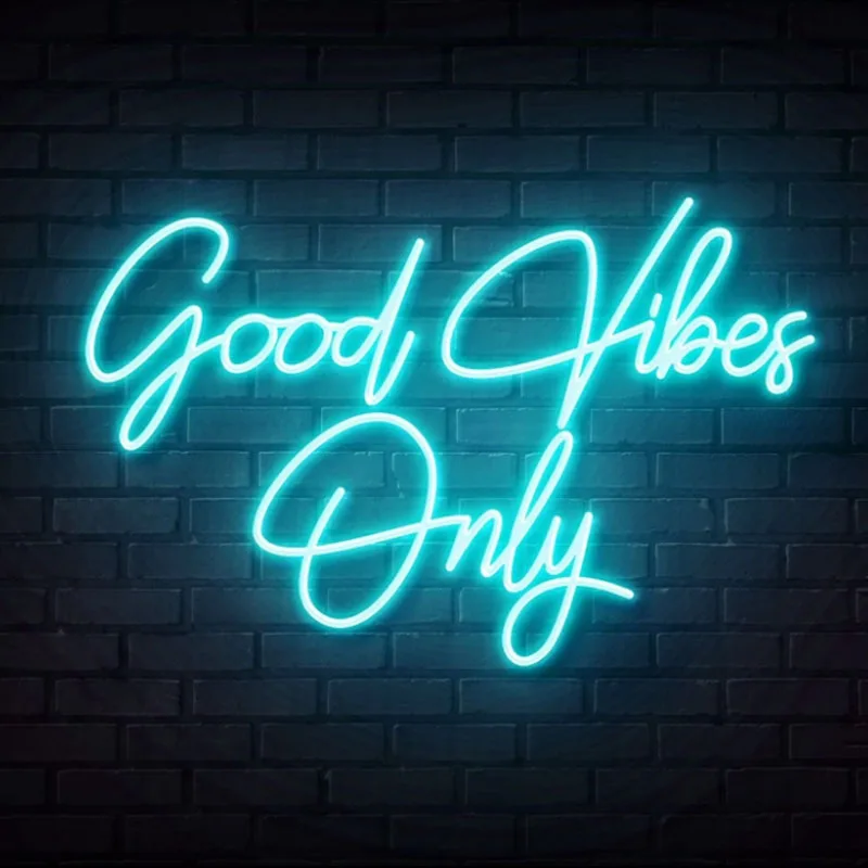 

Неоновая светодиодная вывеска Good Vibes на заказ, украшение для стен, вечеринок, свадеб, витрин, ресторанов, дней рождения
