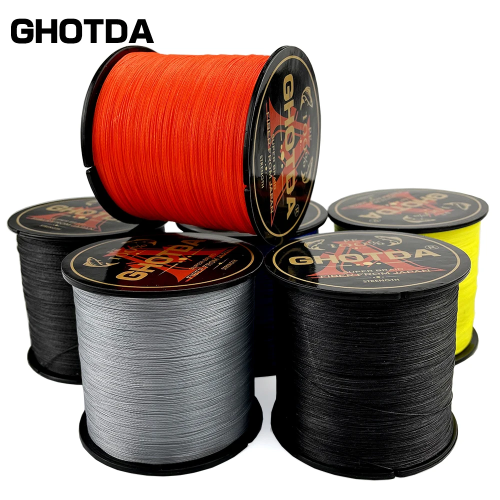 

Ghotda Braid Fishing Line 4 strands Multifilament PE Wire Fly Fishing Carp Japan Accessories 500m 10-120lb