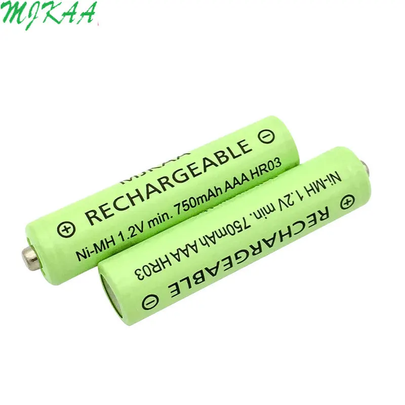 MJKAA 750mAh 1 2 V Ni-MH аккумулятор большой емкости AAA для питания фонарика и игрушек |