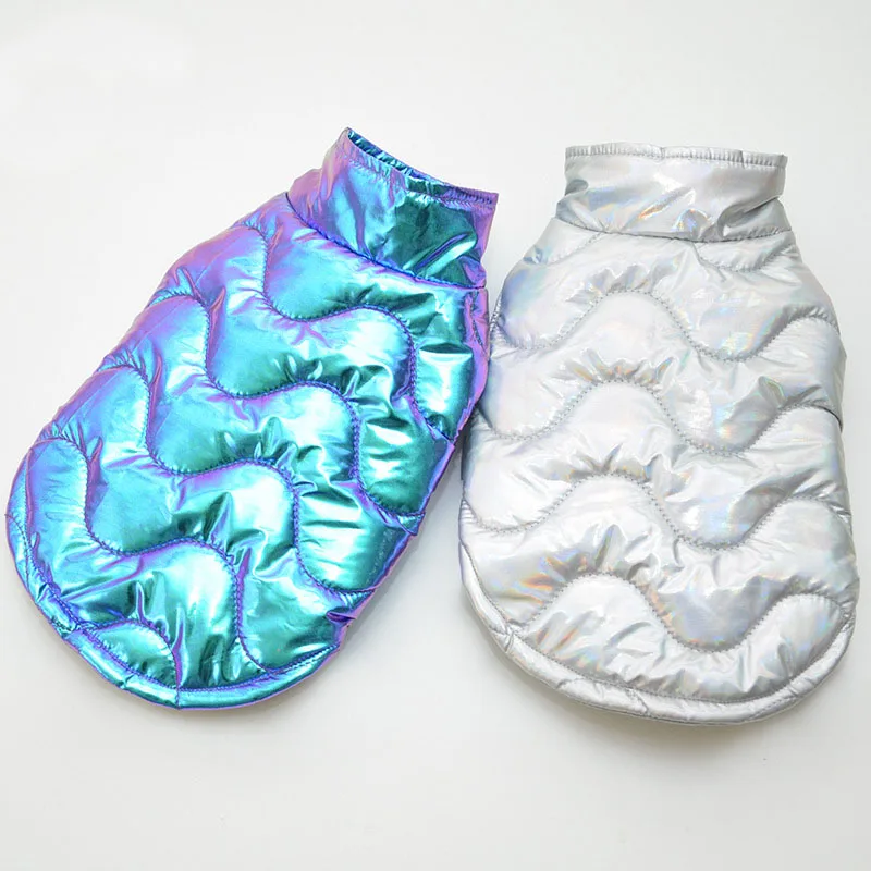 Зимнее пальто для домашних животных одежда 2019 зимняя теплая лазерная куртка
