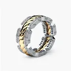 Milangirl Классические панковские кольца на палец двухцветные в форме шины дизайнерские европейские Стильные унисекс аксессуары кольца