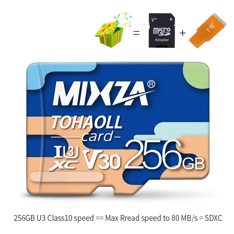 Карта памяти MIXZA BF 256 ГБ U3 80 МБ/с./с класс 10 128 Гб 64 ГБ 32 ГБ U1 Micro sd карта UHS-1 флэш-карта памяти Microsd TF/sd карта s
