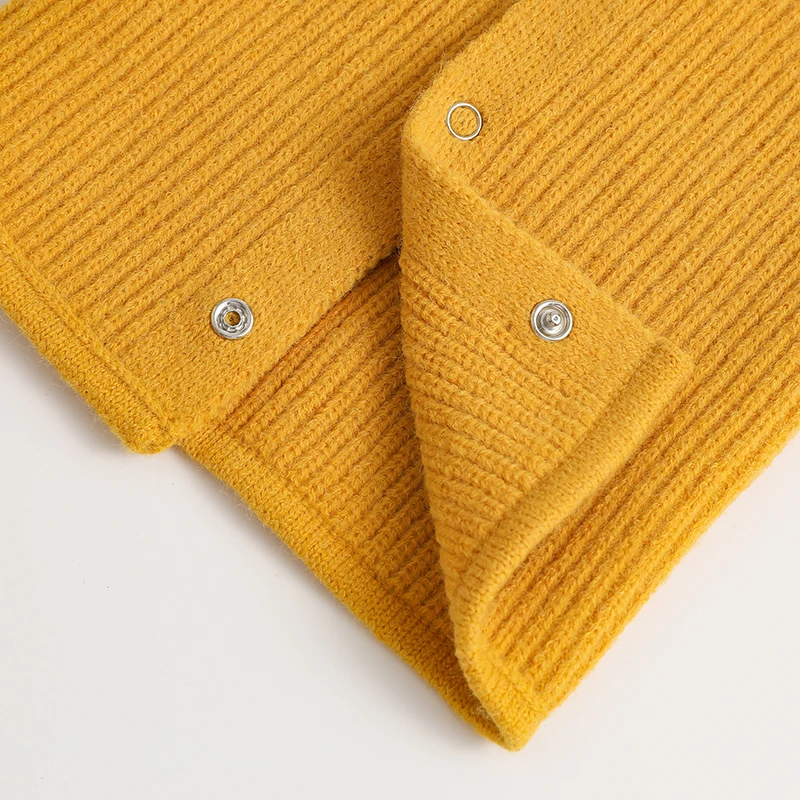 

2020 Women Ring Scarf Warm Collar Solid Winter Button Neck Scarves Unisex Magic Infinite Snood Face Cover Female Knitted Bandana