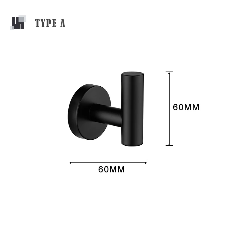 

Черные крючки для полотенец из нержавеющей стали SUS 304