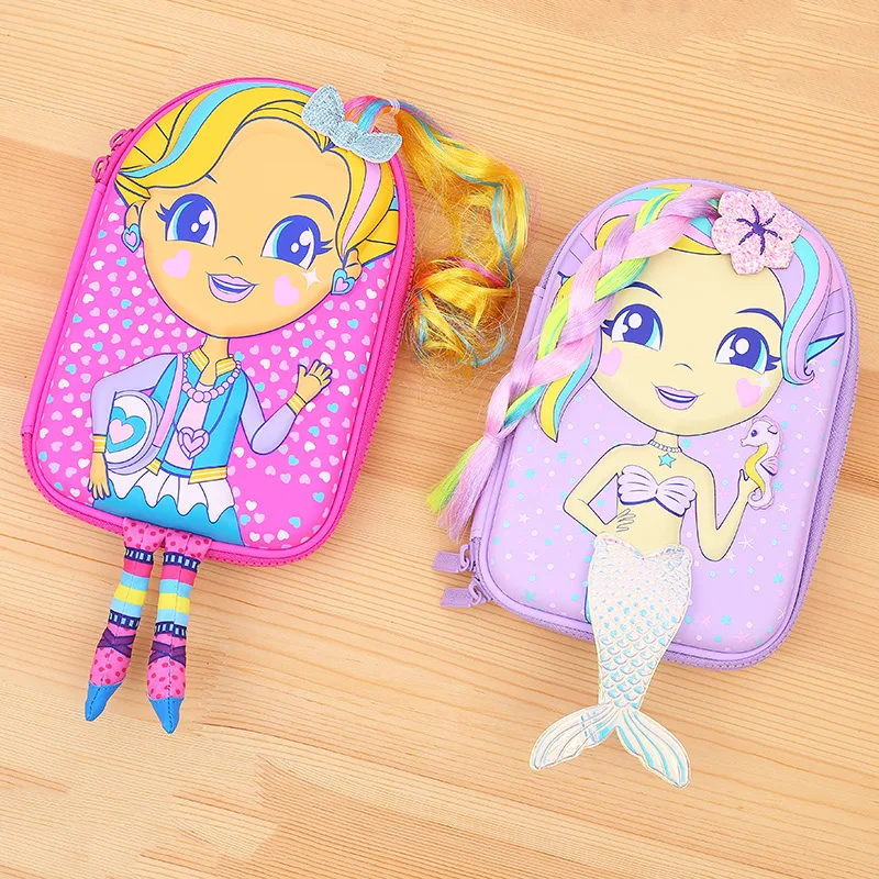 Школьный 3D пенал для девочек футляр ручек большой из ЭВА большие