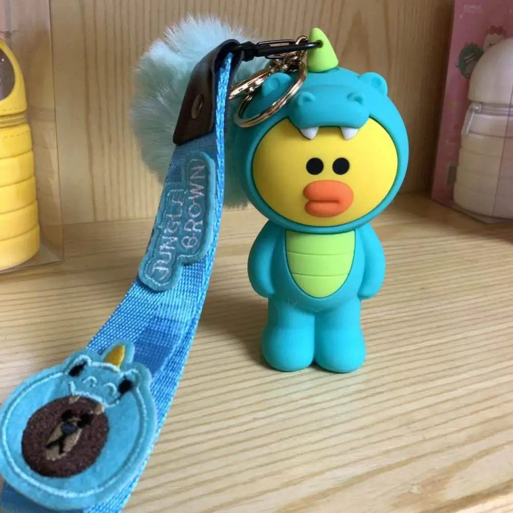 Милый мультяшный силиконовый ремешок для мобильного телефона с подвеской