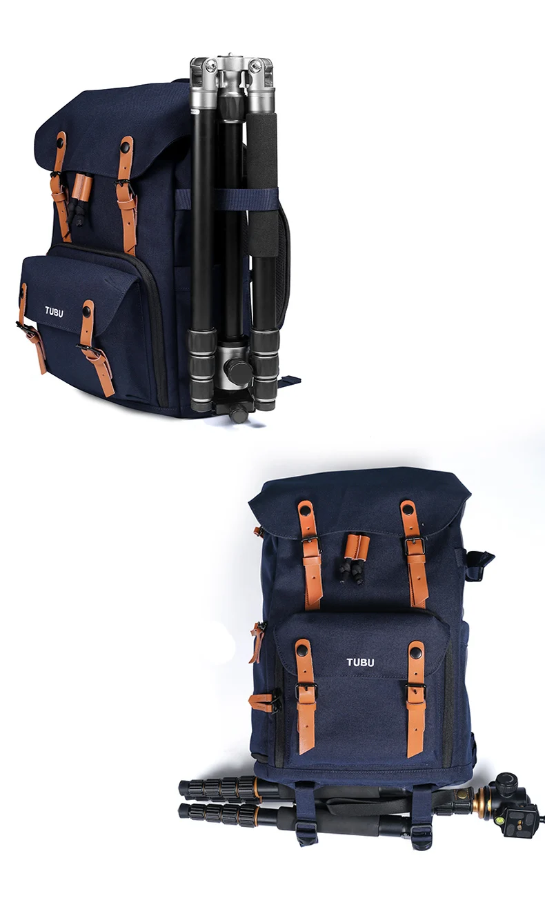 Leather retro micro single Camera bag shoulder large capacity digital SLR bag TUBU 6033 casual portable backpack